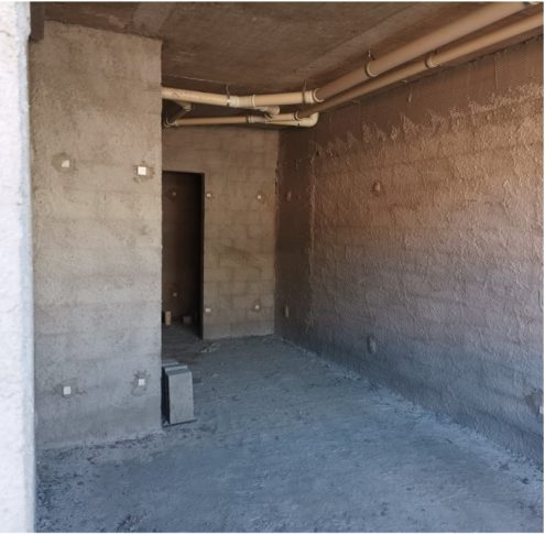 08/06/23 - Chapisco interno das casas 2 e 3.